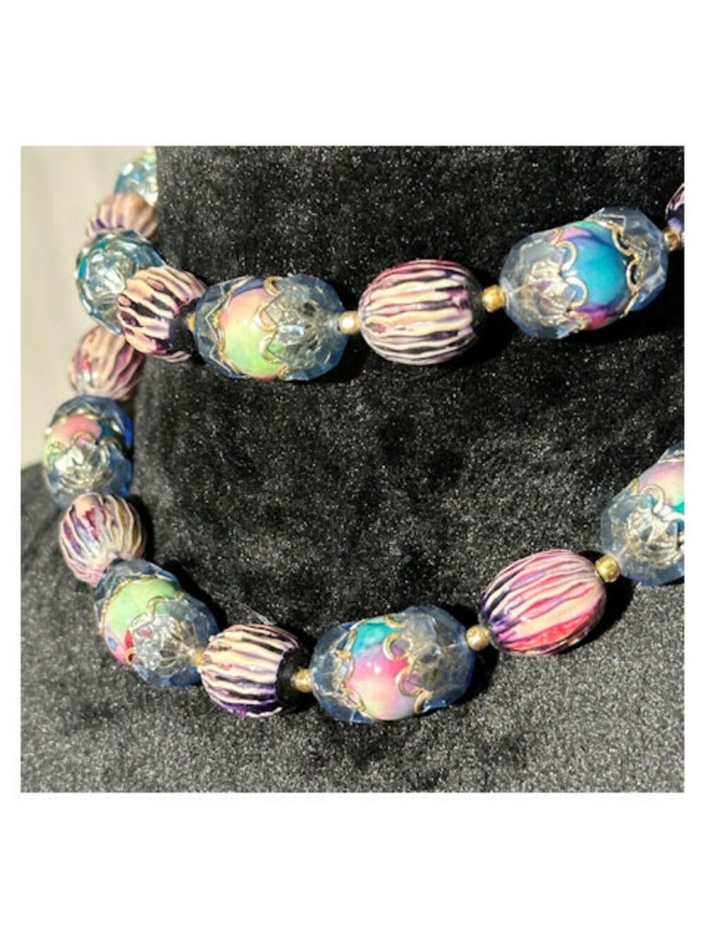 Beaded Necklace, Unique Beads, Vintage Necklace